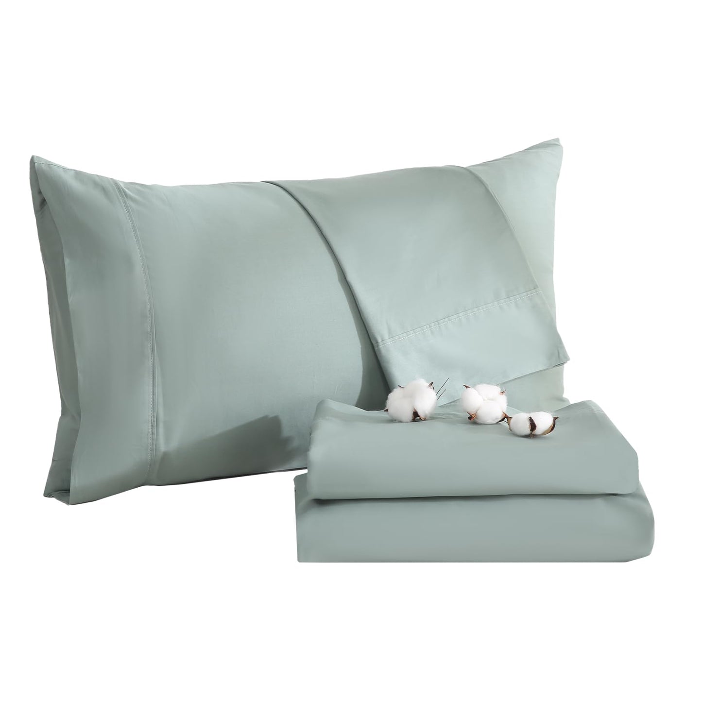 Apex Luxury 800TC Egyptian Cotton Sateen Weave 4-Piece Sheet Set - Sage Green