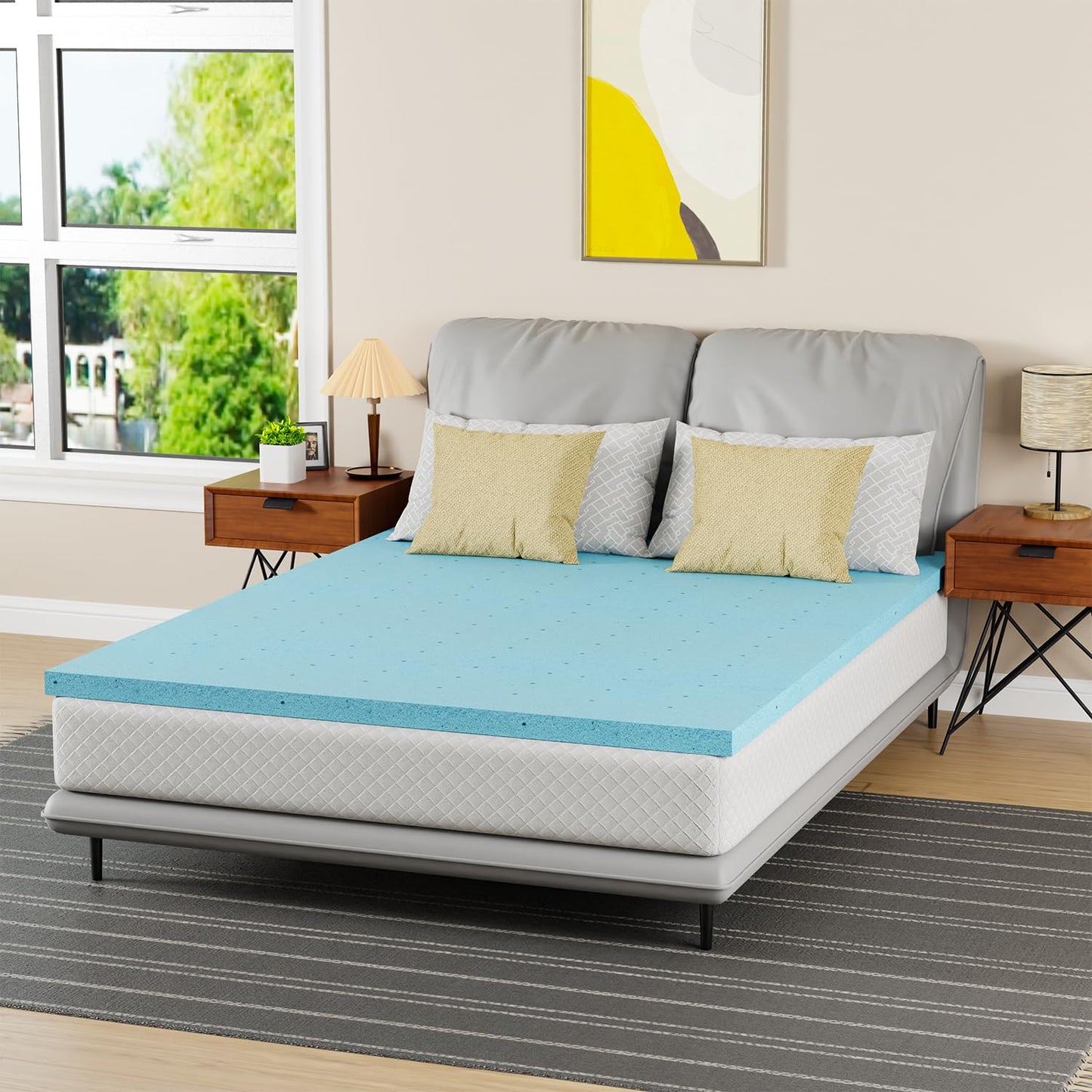 Cooling Gel Memory Foam Topper Queen (2”)