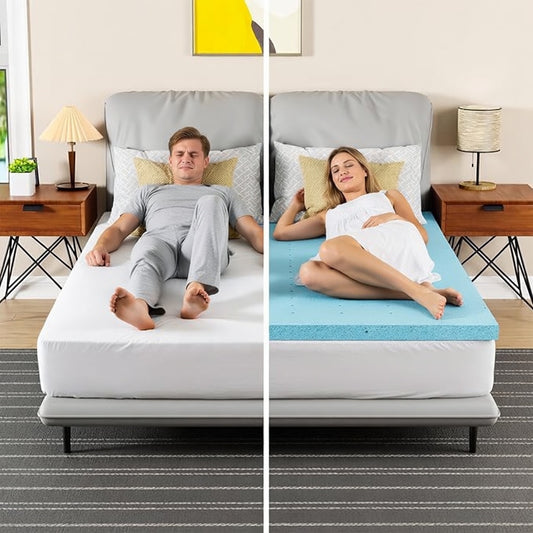 Cooling Gel Memory Foam Topper Queen (2”)