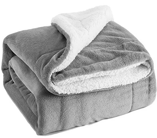 Monarch Cozy Dual-Sided Sherpa Lamb Fleece Blanket - Premium Soft Flannel & Lamb Cashmere Throw (130x160 cm)