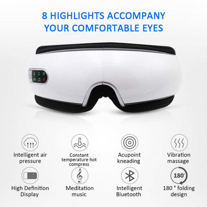 Smart Heated Eye Massager with Air Compression & Vibration