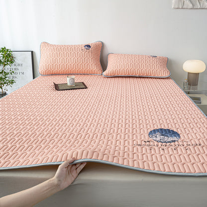 Vera Core Thickened 0.4cm Latex Cooling Bed Sheet Set - 3-Piece Ice Silk Summer Sheet & Pillowcase Collection