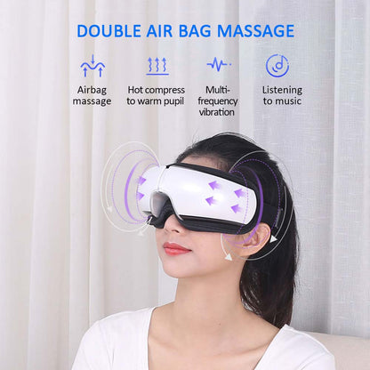 Smart Heated Eye Massager with Air Compression & Vibration