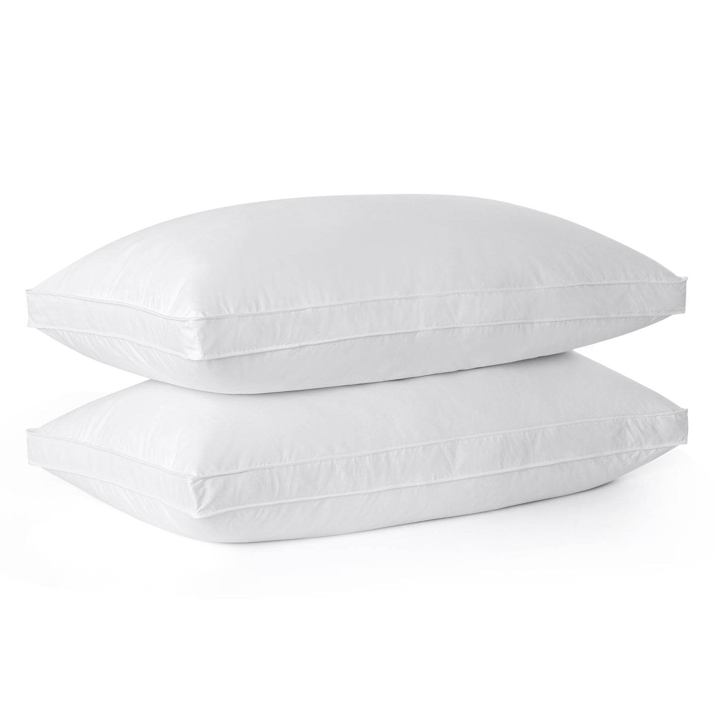 Apex Organic 233TC Cotton Goose Feather & Down Gusseted Pillows - King Size (Set of 2)
