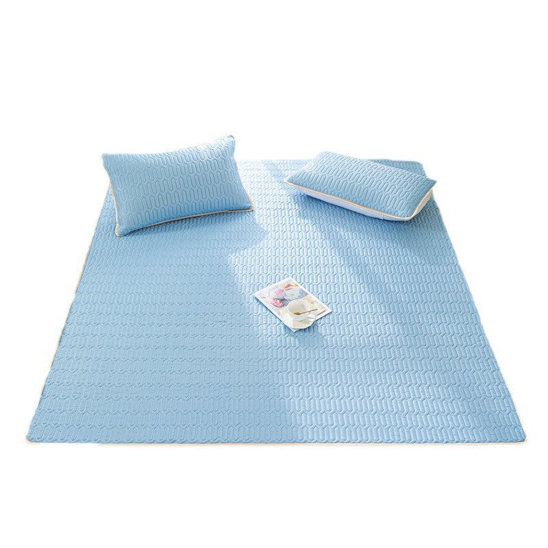 Vera Core Thai Latex Mattress Protector Set - 3-Piece Cooling Silk Fitted Sheet & Pillowcase Collection