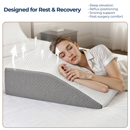 ElevateRest™ Bed Wedge Pillow  Adjustable Memory Foam