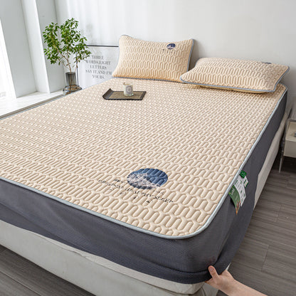Vera Core Thickened 0.4cm Latex Cooling Bed Sheet Set - 3-Piece Ice Silk Summer Sheet & Pillowcase Collection