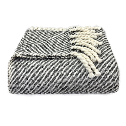 Apex™ Chunky Black Stripe Alpaca Throw