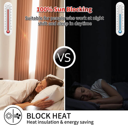 Sleep Blackout Window Film 100% Light Blocking Privacy Tint