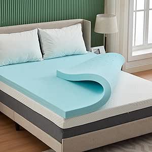 Cooling Gel Memory Foam Topper Queen (2”)