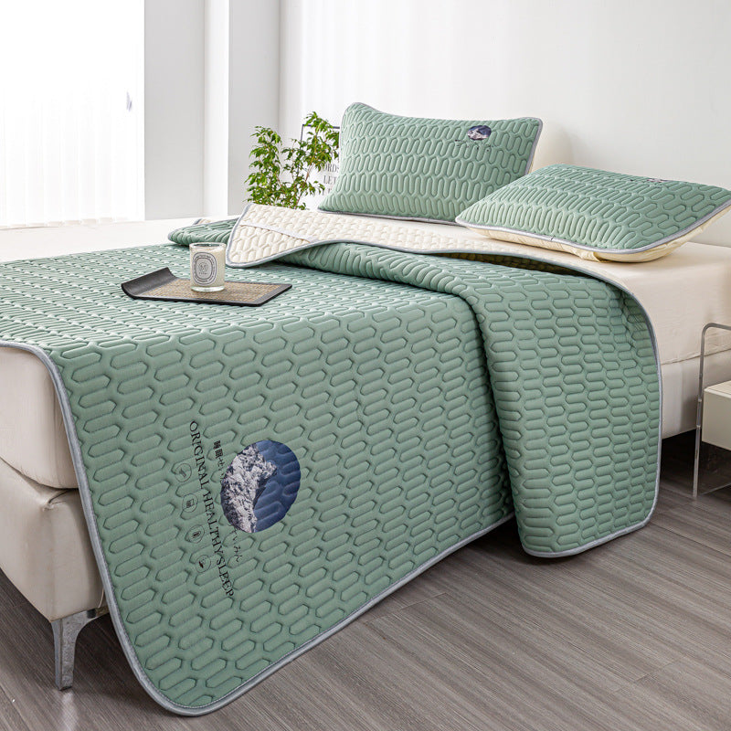 Vera Core Thickened 0.4cm Latex Cooling Bed Sheet Set - 3-Piece Ice Silk Summer Sheet & Pillowcase Collection