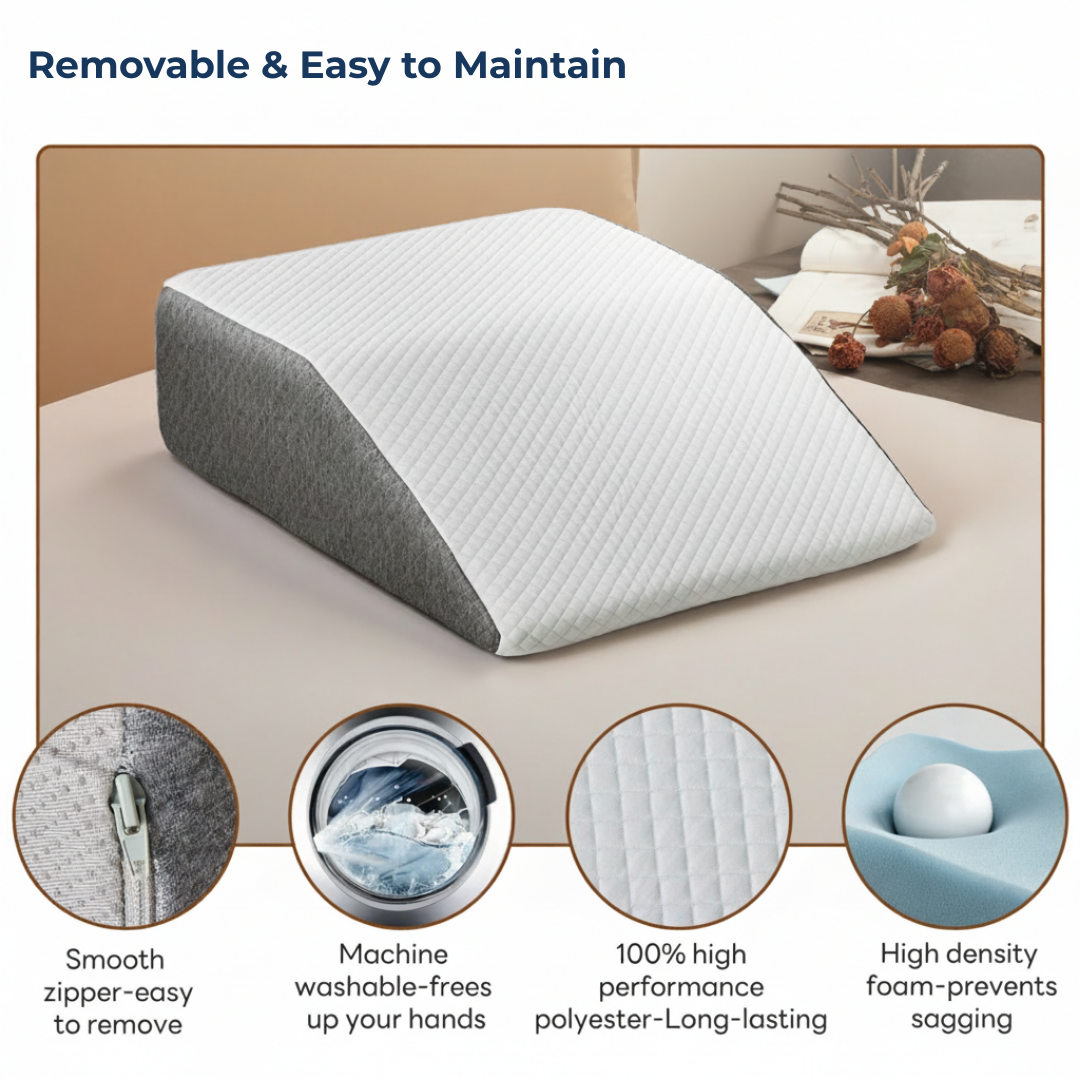 ElevateRest™ Bed Wedge Pillow  Adjustable Memory Foam