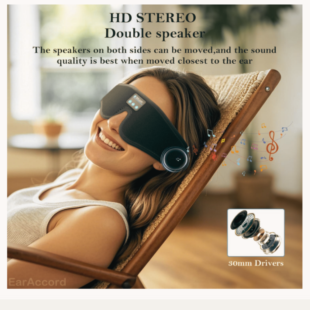 EarAccord™ Bluetooth Sleep Mask  3D Blackout
