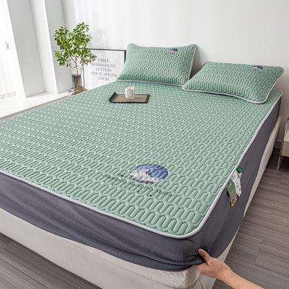 Vera Core Thickened 0.4cm Latex Cooling Bed Sheet Set - 3-Piece Ice Silk Summer Sheet & Pillowcase Collection