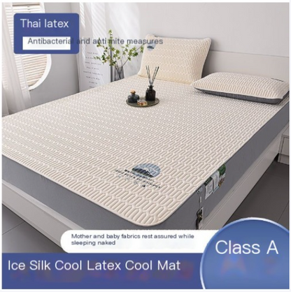 Vera Core Thickened 0.4cm Latex Cooling Bed Sheet Set - 3-Piece Ice Silk Summer Sheet & Pillowcase Collection