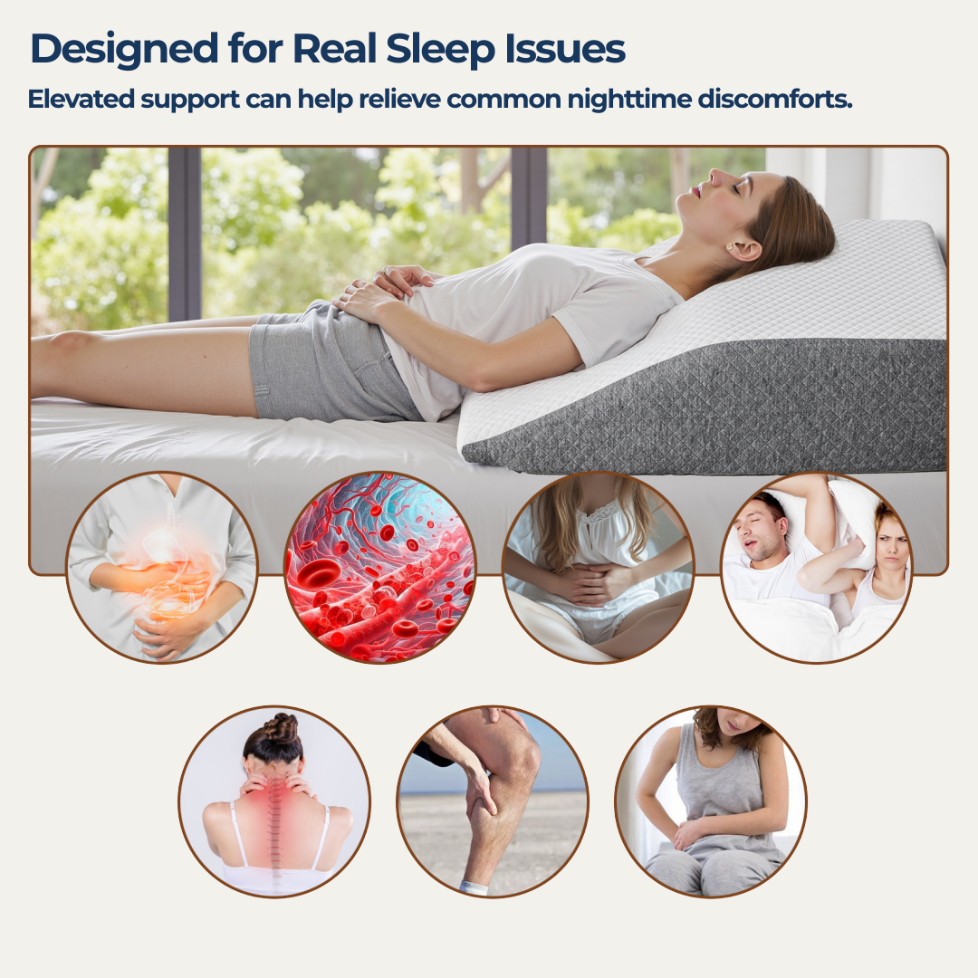 ElevateRest™ Bed Wedge Pillow  Adjustable Memory Foam