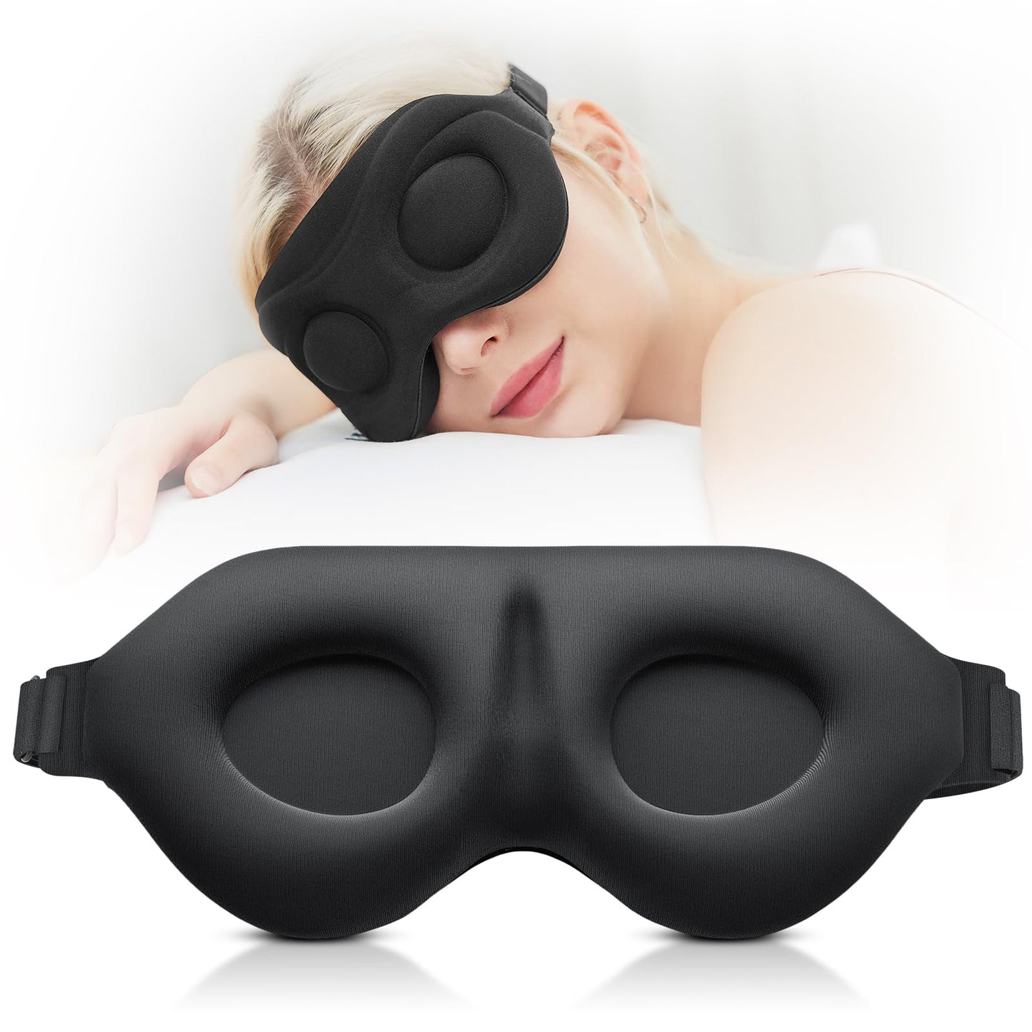 Noir3D™ Weighted Blackout Sleep Mask