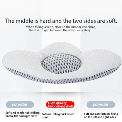 3D Buckwheat Lumbar Support Sleep Pillow
