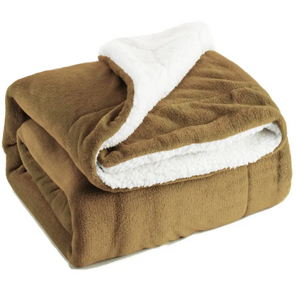 Monarch Cozy Dual-Sided Sherpa Lamb Fleece Blanket - Premium Soft Flannel & Lamb Cashmere Throw (130x160 cm)