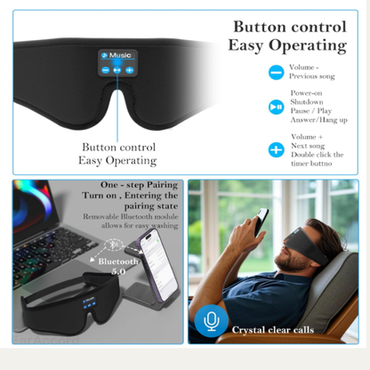 EarAccord™ Bluetooth Sleep Mask  3D Blackout