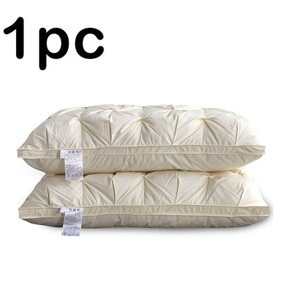 Apex Elite 95% Pure White Goose Down Pillow - 950g High-Density Cushioning (Single Piece - 48x74cm)