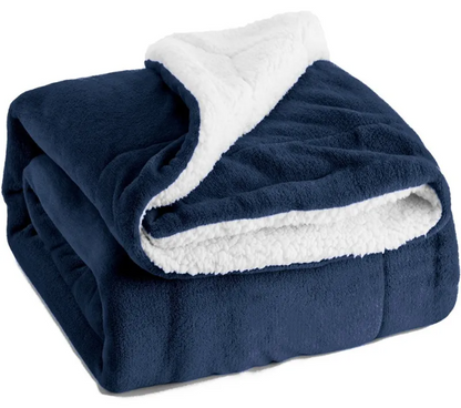 Monarch Cozy Dual-Sided Sherpa Lamb Fleece Blanket - Premium Soft Flannel & Lamb Cashmere Throw (130x160 cm)