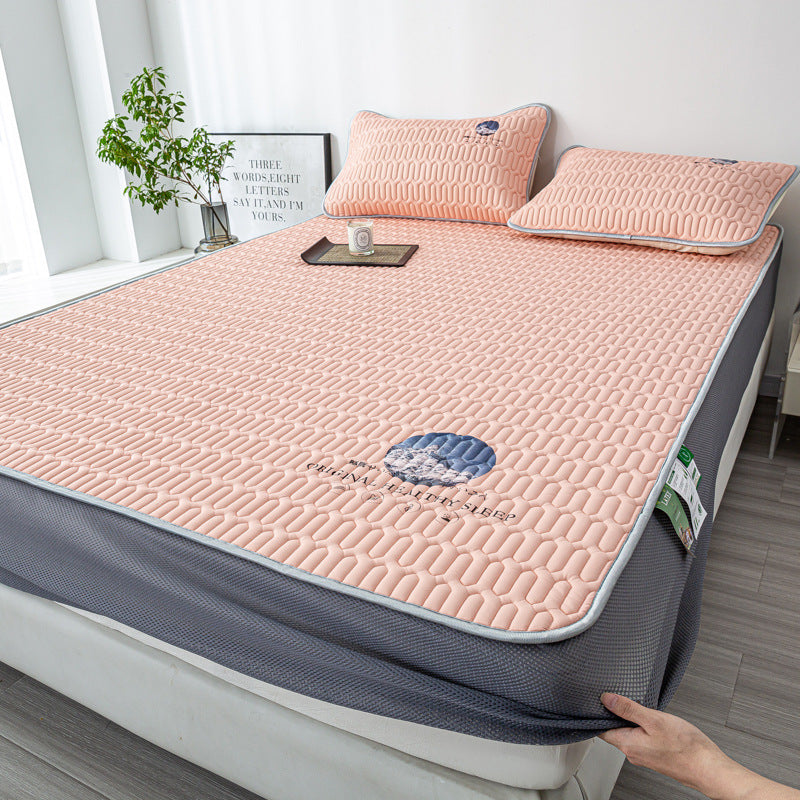 Vera Core Thickened 0.4cm Latex Cooling Bed Sheet Set - 3-Piece Ice Silk Summer Sheet & Pillowcase Collection