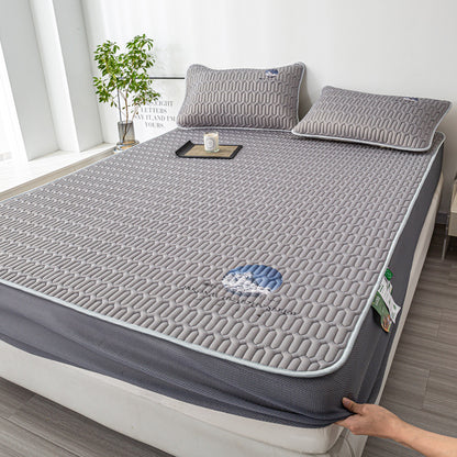 Vera Core Thickened 0.4cm Latex Cooling Bed Sheet Set - 3-Piece Ice Silk Summer Sheet & Pillowcase Collection