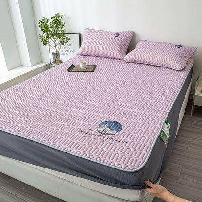 Vera Core Thickened 0.4cm Latex Cooling Bed Sheet Set - 3-Piece Ice Silk Summer Sheet & Pillowcase Collection