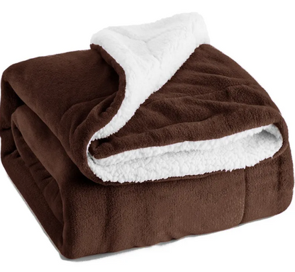 Monarch Cozy Dual-Sided Sherpa Lamb Fleece Blanket - Premium Soft Flannel & Lamb Cashmere Throw (130x160 cm)
