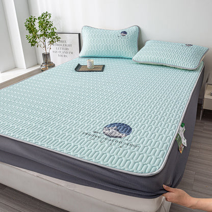 Vera Core Thickened 0.4cm Latex Cooling Bed Sheet Set - 3-Piece Ice Silk Summer Sheet & Pillowcase Collection