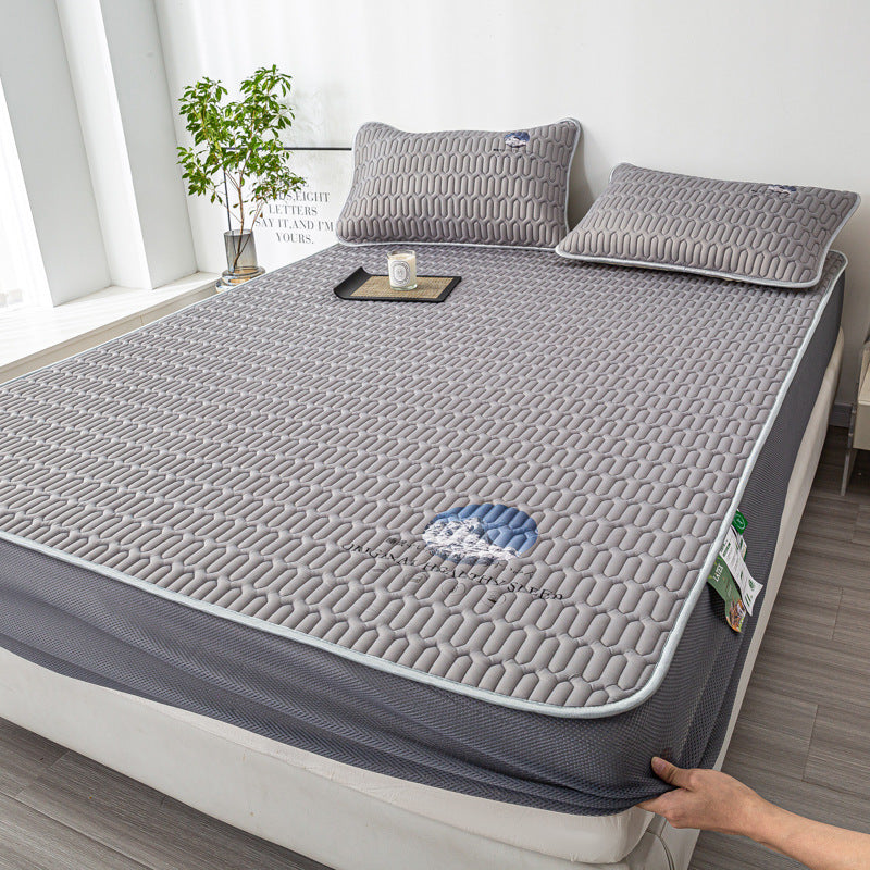 Vera Core Thickened 0.4cm Latex Cooling Bed Sheet Set - 3-Piece Ice Silk Summer Sheet & Pillowcase Collection