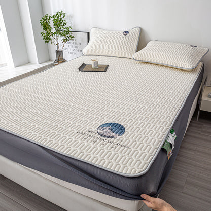 Vera Core Thickened 0.4cm Latex Cooling Bed Sheet Set - 3-Piece Ice Silk Summer Sheet & Pillowcase Collection