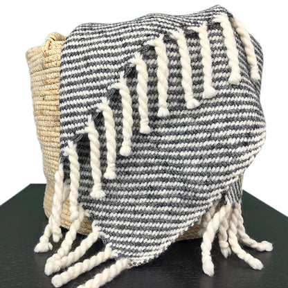 Apex™ Chunky Black Stripe Alpaca Throw