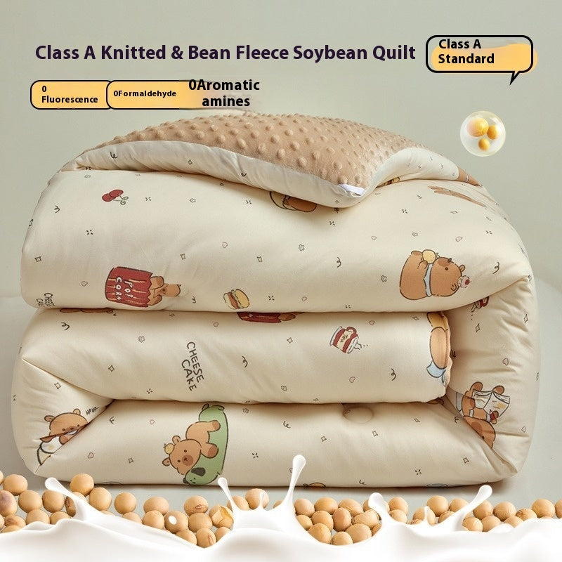 Beanie Velvet Soybean Fiber Duvet | A-Grade Knitted Cotton Quilt