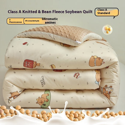 Beanie Velvet Soybean Fiber Duvet | A-Grade Knitted Cotton Quilt