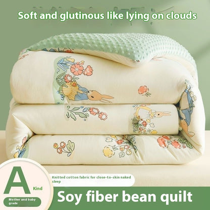 Beanie Velvet Soybean Fiber Duvet | A-Grade Knitted Cotton Quilt