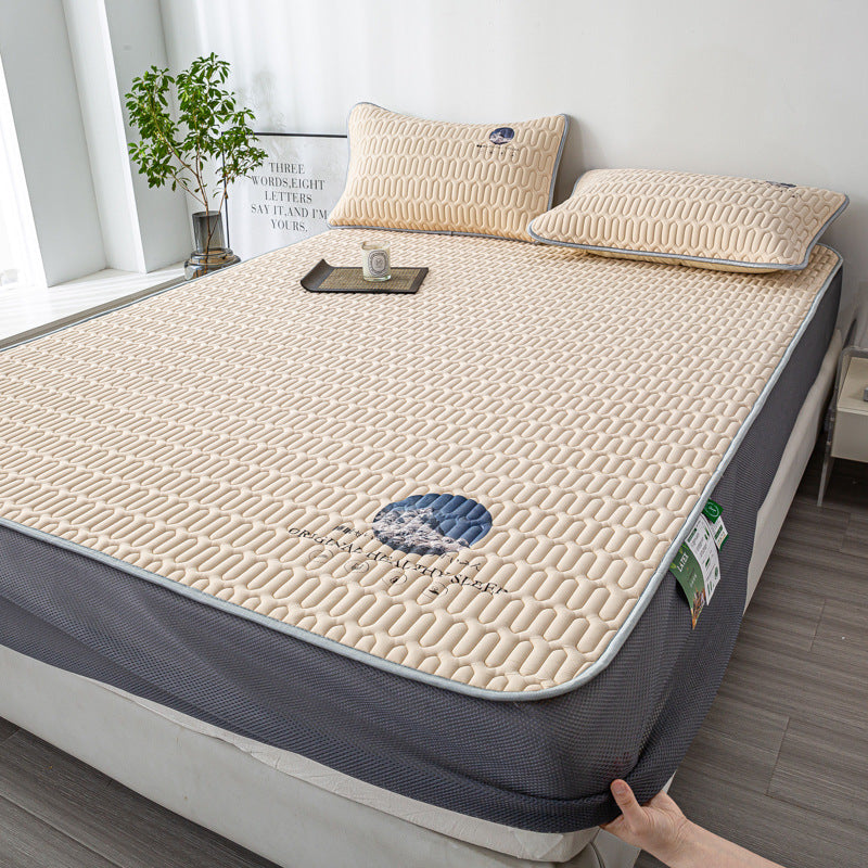 Vera Core Thickened 0.4cm Latex Cooling Bed Sheet Set - 3-Piece Ice Silk Summer Sheet & Pillowcase Collection