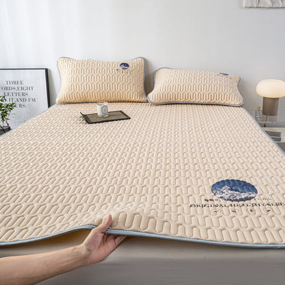Vera Core Thickened 0.4cm Latex Cooling Bed Sheet Set - 3-Piece Ice Silk Summer Sheet & Pillowcase Collection