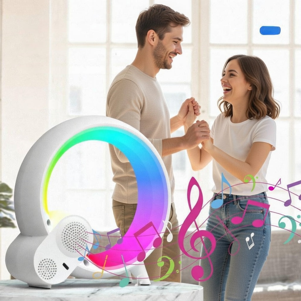 Smart Sunrise Alarm Clock with White Noise, Bluetooth Speaker & RGB Sleep Light