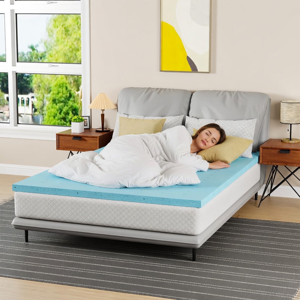Cooling Gel Memory Foam Topper Queen (2”)