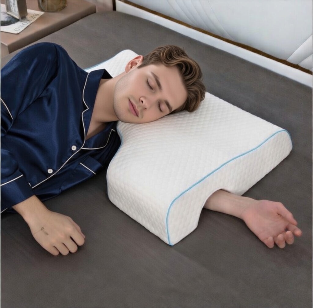 Couples Cuddle Pillow  Arm Relief Arch Pillow for Side Sleeping Couples