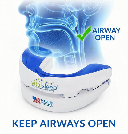VitalSleep Adjustable Anti Snoring Mouthpiece  FDA Cleared, USA Made
