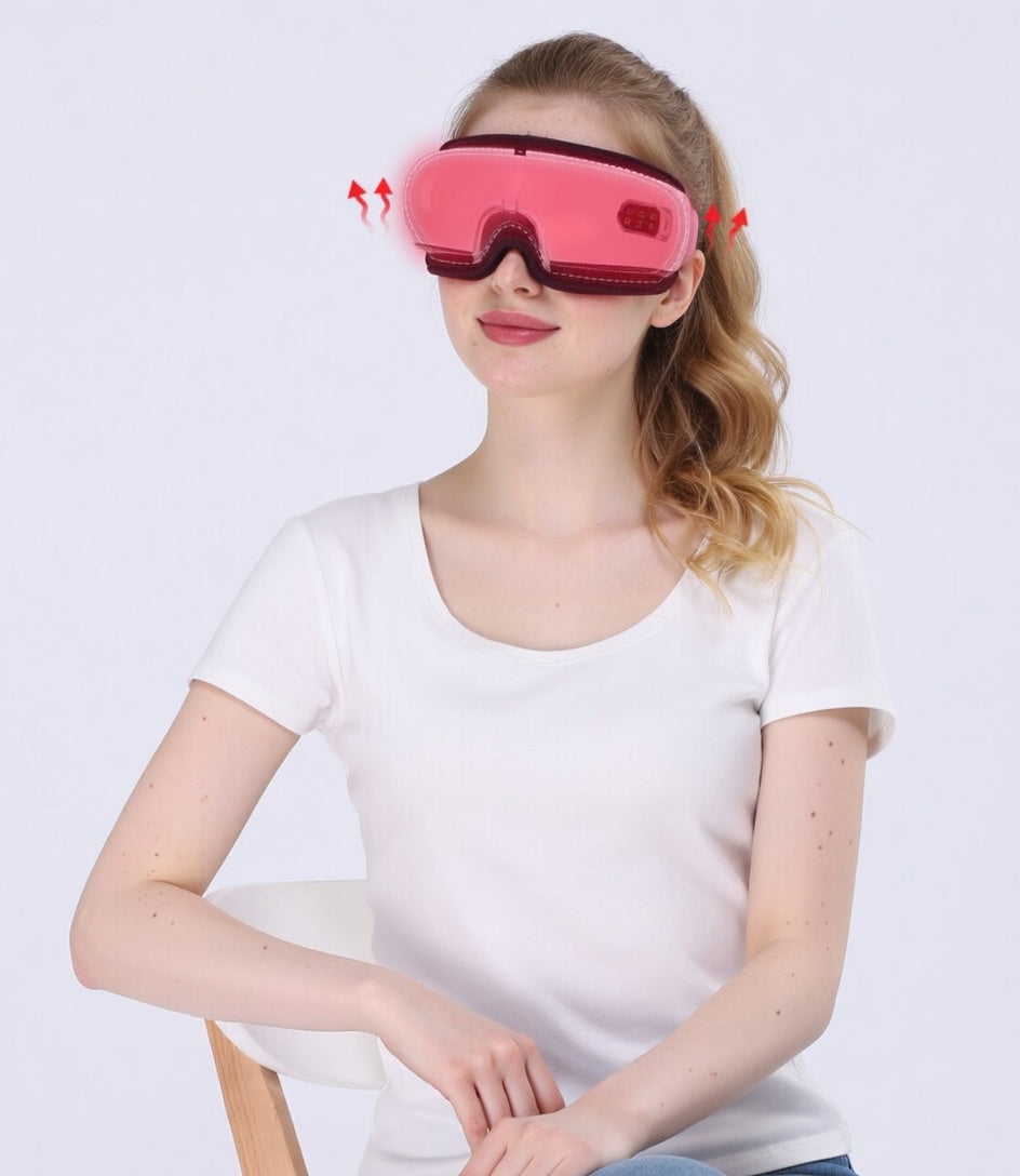 Smart Heated Eye Massager with Air Compression & Vibration
