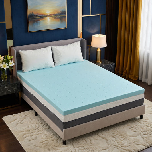 Cooling Gel Memory Foam Topper Queen (2”)