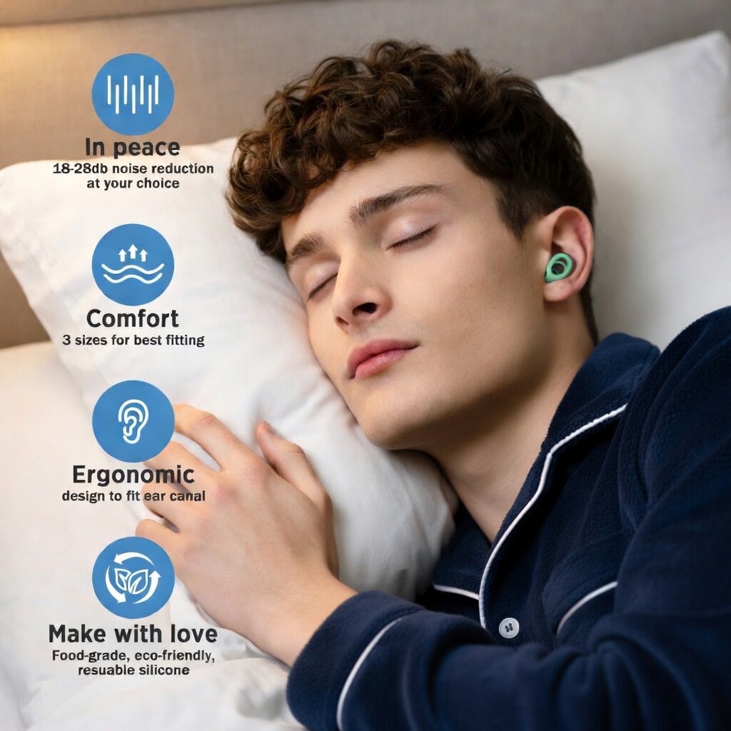 DreamSilence™ Sleep Ear Plugs  28dB Noise Reduction