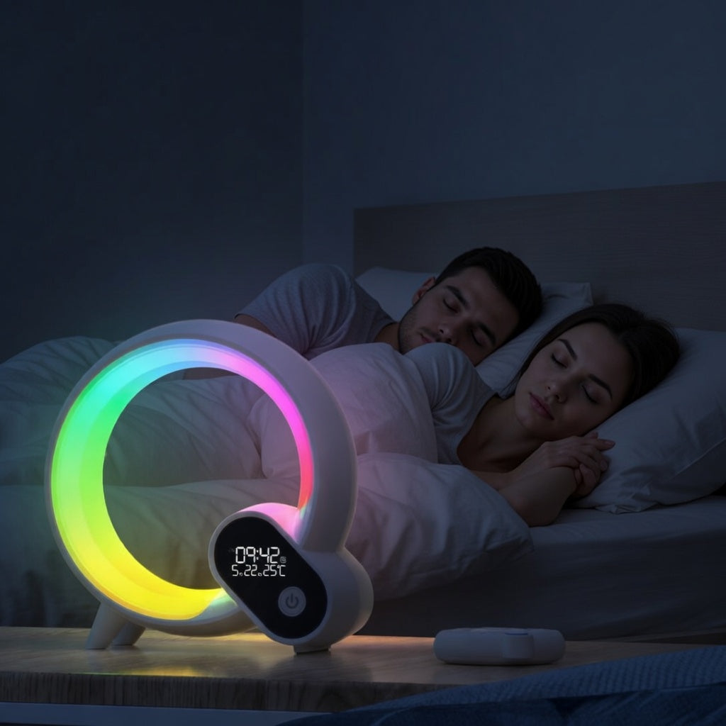 Smart Sunrise Alarm Clock with White Noise, Bluetooth Speaker & RGB Sleep Light