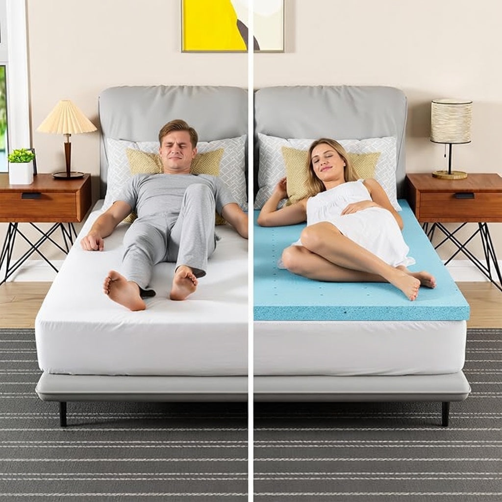 Cooling Gel Memory Foam Topper Queen (2”)