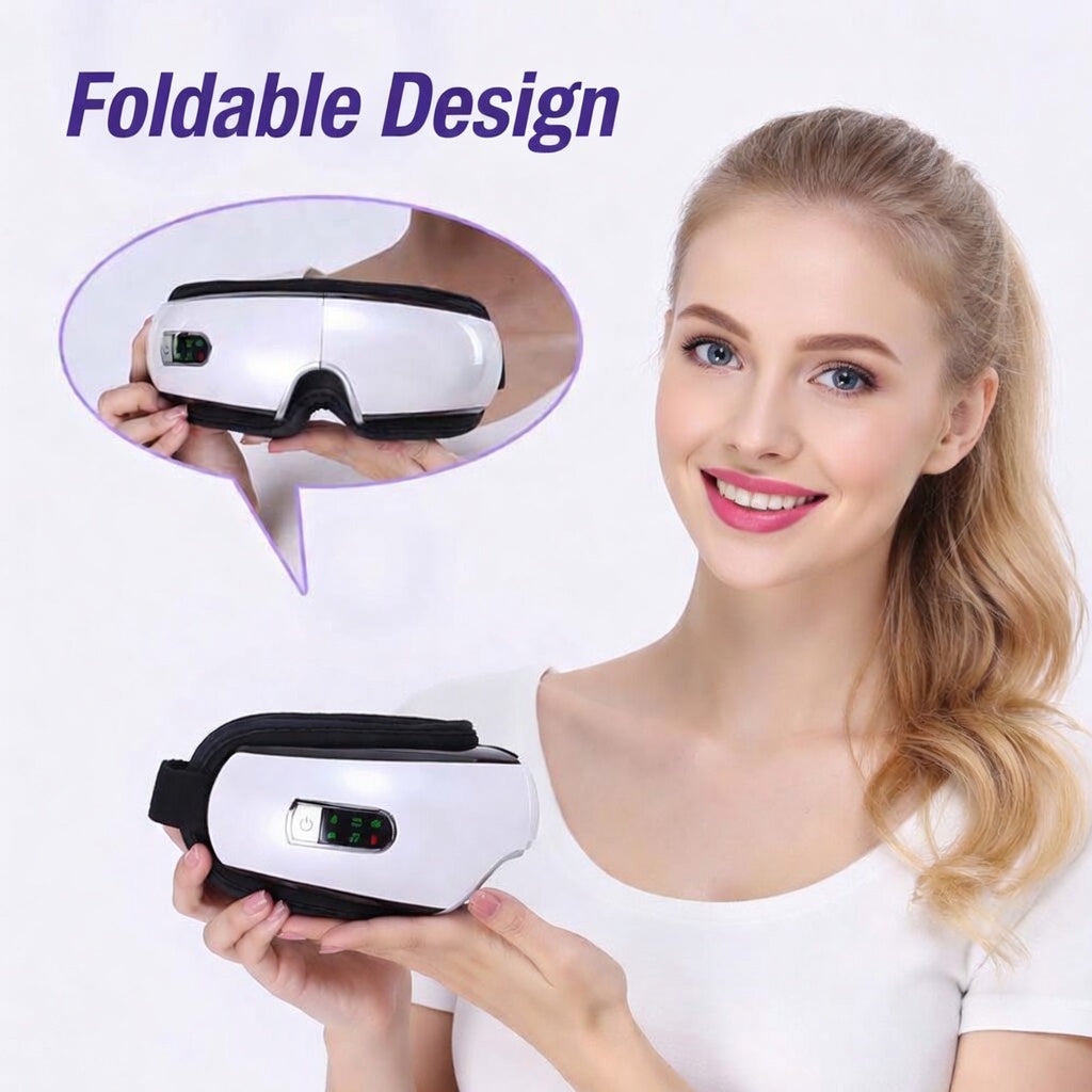 Smart Heated Eye Massager with Air Compression & Vibration