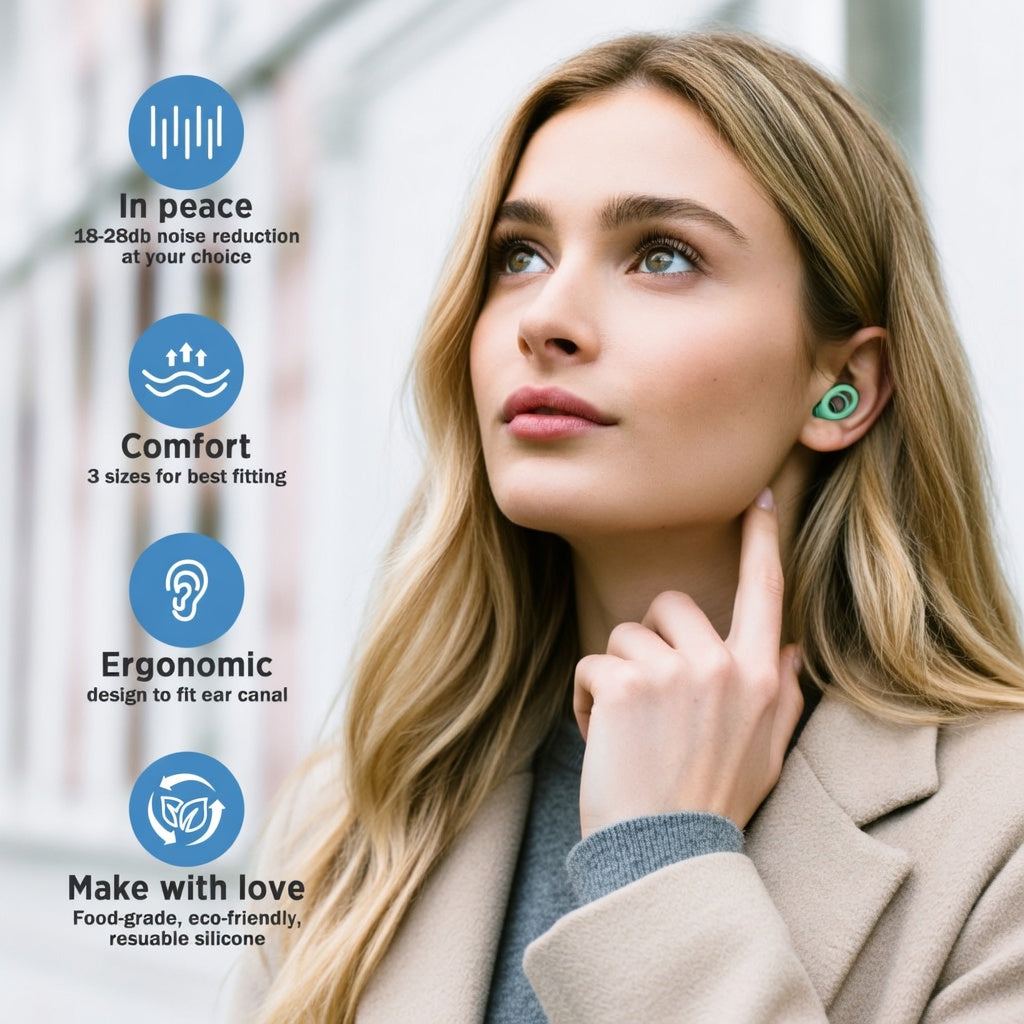 DreamSilence™ Sleep Ear Plugs  28dB Noise Reduction